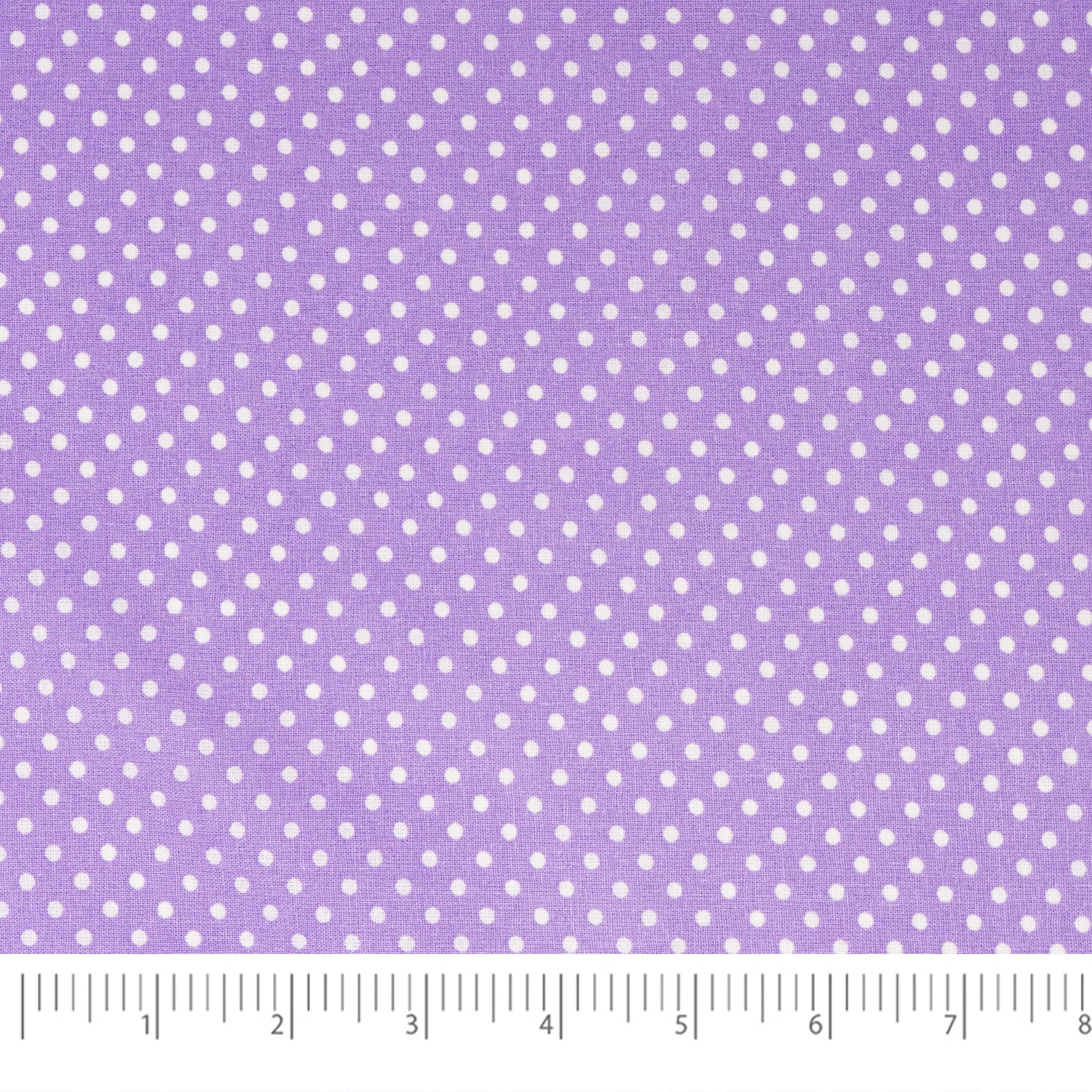 (2 pack) Waverly Inspirations 1 Yard Cut 100% Cotton Prints Fabric, Dot Lilac, 44" Wide for Quilting & Sewing