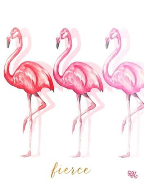 Fashion Flamingos I Canvas Art - Tiffany Hakimipour(22X28)