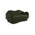 thumbnail image 3 of Meridian Furniture Bloom Green Teddy Fabric Loveseat, 3 of 15