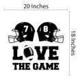 thumbnail image 4 of Sports Wall Decals for Boys Bedroom - Love of the Game Lettering on White Background Helmet DIY & Creativity Boy Girl Bedroom Wall Sticker - Size: 20 In x 18 In, 4 of 4