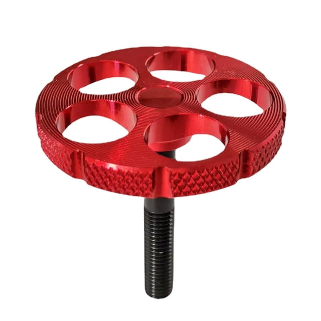 Abrazadera de bisagra de bicicleta plegable de cinco orificios con hebilla en C para clip de bisagra de bicicleta de aleación de aluminio rojo