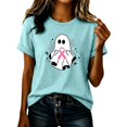 thumbnail image 3 of IMENGL Tops for Women Short Sleeve Casual Neck Printed Graphic Tee Daily Outfits Loose Basic Women's Short Sleeve T Shirts,M-XXXL, 3 of 6