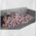 thumbnail image 6 of Watercolor Soft Flannel Fleece Blanket, Pink Peonies and Roses Green Leaves Exotic Gentle Bouquet Bridal Wedding Theme, Cozy Plush for Indoor and Outdoor Use, 70" x 90", Multicolor, by Ambesonne, 6 of 6
