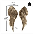 thumbnail image 5 of WHW Whole House Worlds Grand Tour Angel Wings, 2 Piece Set, Vintage Style, Antique Golden Gilt, Artisinal Design, Hand Crafted, Bas Relief Sculptures, 21.75 H, 5 of 9
