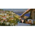 thumbnail image 2 of Obuchovsky, Yury 24x14 White Modern Wood Framed Museum Art Print Titled - Town by the Sea, 2 of 4