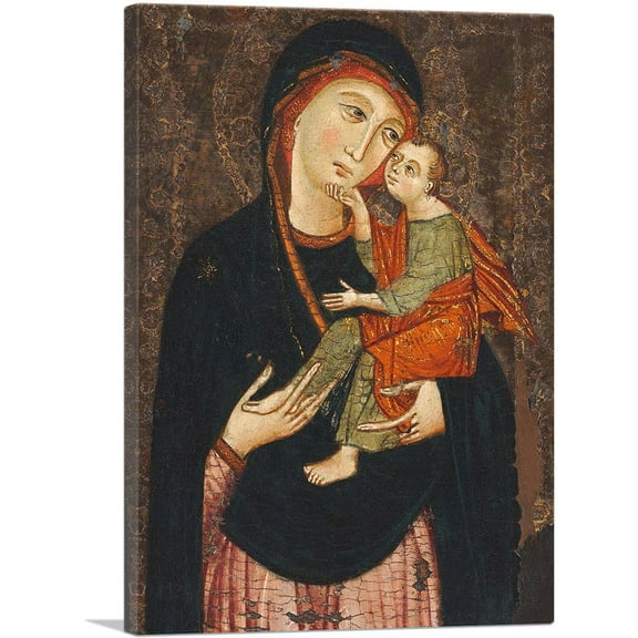 ARTCANVAS Madonna And Child 1295 Canvas Art Print by Giovanni Cimabue - Size: 26" x 18" (0.75" Deep)