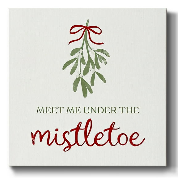 Mistletoe Wishes I- Gallery Wrapped Canvas