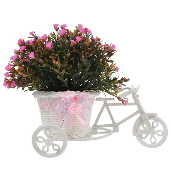 Bicicleta de flores artificiales en macetas Bicicletas de flores artificiales Decoración de bonsai falso decoración de bonsai