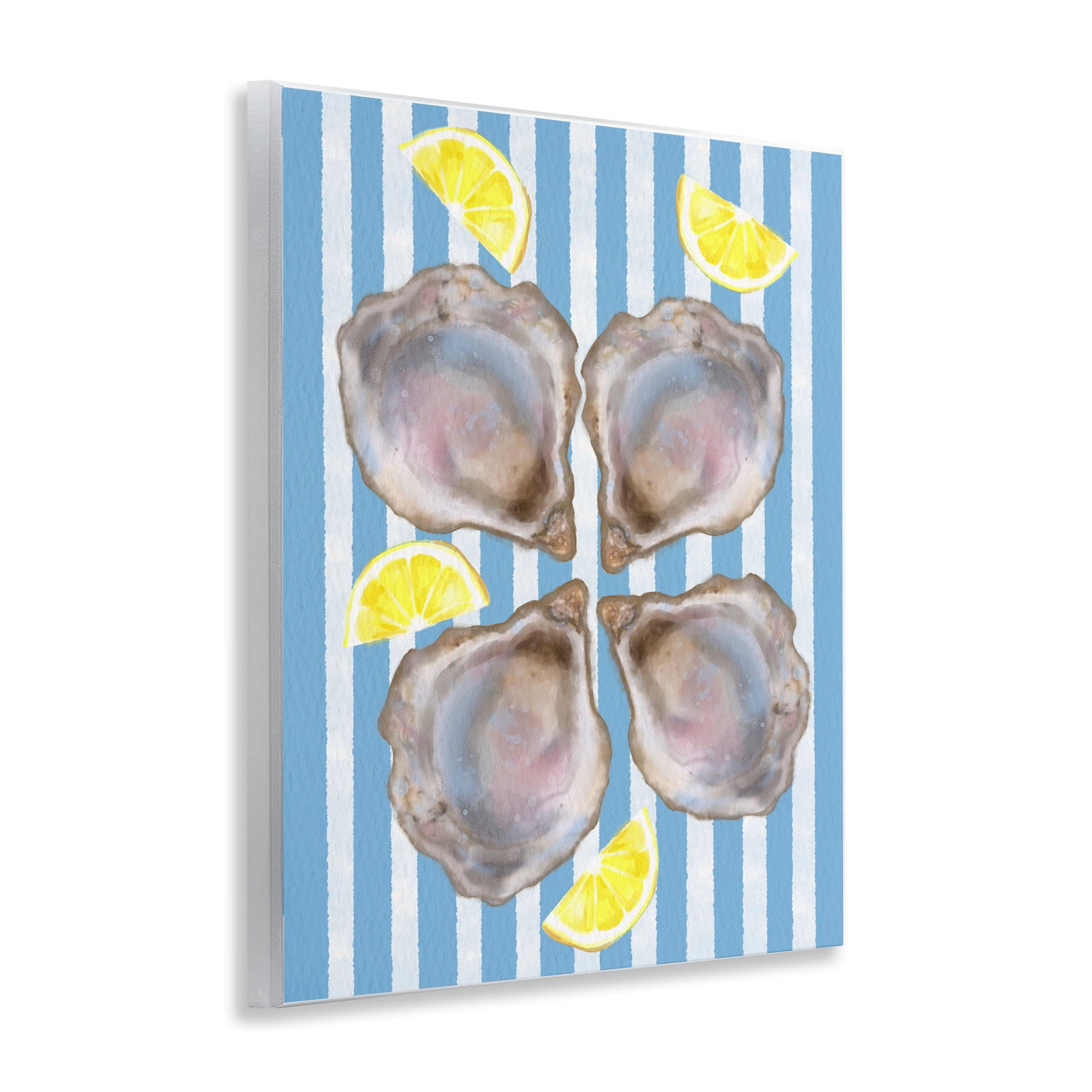 Stupell Industries Blue Stripe Oysters Wall Plaque Art, design by Matthew Piotrowicz