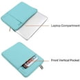 thumbnail image 4 of Mosiso Polyester Vertical Style Water Repellent Laptop Sleeve Case Bag Cover with Pocket for 13-13.3 Inch Notebook, MacBook Pro 14 inch M4 M3 M2 M1 Chip Pro Max 2024-2021, Turquoise, 4 of 5