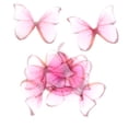 thumbnail image 4 of Adornos de Dijes de mariposa de gasa Sunnimix 10 piezas Rojo vino, 4 of 8