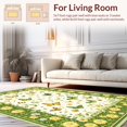 thumbnail image 2 of ODIKA 6x9 Machine Washable Non-Slip Area Rug, Floral High Traffic Rug with Pad, White, 28801, 2 of 8
