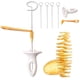 thumbnail image 5 of Rebanador de Patatas Retorcido Hugtrwg Manual Reutilizable Con 4 Palos Acero Inoxidable, 5 of 9