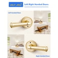 thumbnail image 5 of ACEEOCK Brushed Gold Privacy Door Handle, Interior Bedroom Bathroom Door Lever, Aluminium Alloy Handle Lever, 1 Pack, 5 of 8