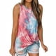 thumbnail image 2 of Camiseta sin mangas Mujer Cuello redondo Top Impreso Twisted Vest, Wine Red, M Vogacara AP001690-12, 2 of 5