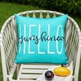 thumbnail image 2 of Outdoor Pillow Covers 16x16 Inch Set of 2 Hello Sunshine Decor Blue Green Waterproof Throw Pillow Covers Summer Outdoor Waterproof Pillow covers Decor for Patio Funiture Garden Sofa Couch 020D16, 2 of 6