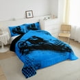 thumbnail image 3 of Feelyou Modern Speed Sports Queen Comforter Set for Boys, Extreme Motorcycle Bedding Sets, Dirt Bike Lover Reversible Bedding Comforter Set, Breathable Home Decor, 3 Pieces, 3 of 8