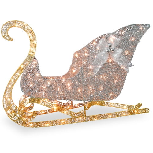 48 in. Santa’s Sleigh with Cool White LED Lights