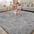 thumbnail image 6 of Ultra Soft Rug for Living Room, 3x5 Feet Grey Shag Area Rugs for Living Room, Modern Shaggy Carpets for Teens Dorm Nursery Home, Non Slip Indoor Rugs Floor Carpet(3 x 5, Light Grey), 6 of 14