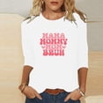 thumbnail image 2 of Blusas para Mujeres Casual 3/4 Manga Cuello Redondo Impreso Suelto, Mujer 3/4 Manga Tops Y Blusas para Diario, 2 of 4
