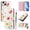 Flower, variant on Compatible for iPhone 12 Mini Wallet Case, Painting Pattern Premium PU Leather [Credit Card Holder] [Wrist Strap] Flip Stand Feature Purse Case Full Protective Pattern Phone Cover, Blue Butterfly