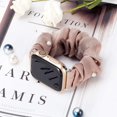 thumbnail image 4 of 3 paquetes compatibles con Apple Watch Band Scrunchies 42 mm Tela Patrón suave Tela impresa Pulsera Pulsera Mujer Iwatch Bandas elásticas Scrunchy 44 mm, 4 of 5