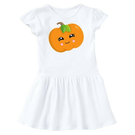 

Inktastic Smiling Pumpkin Halloween Orange Pumpkin Gift Toddler Girl Dress