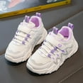 thumbnail image 4 of Akiihool Girls' Sneakers Toddler Little Kid Boys Girls Shoes Boys Girls Running Sports Soft Soled (Purple,3), 4 of 5