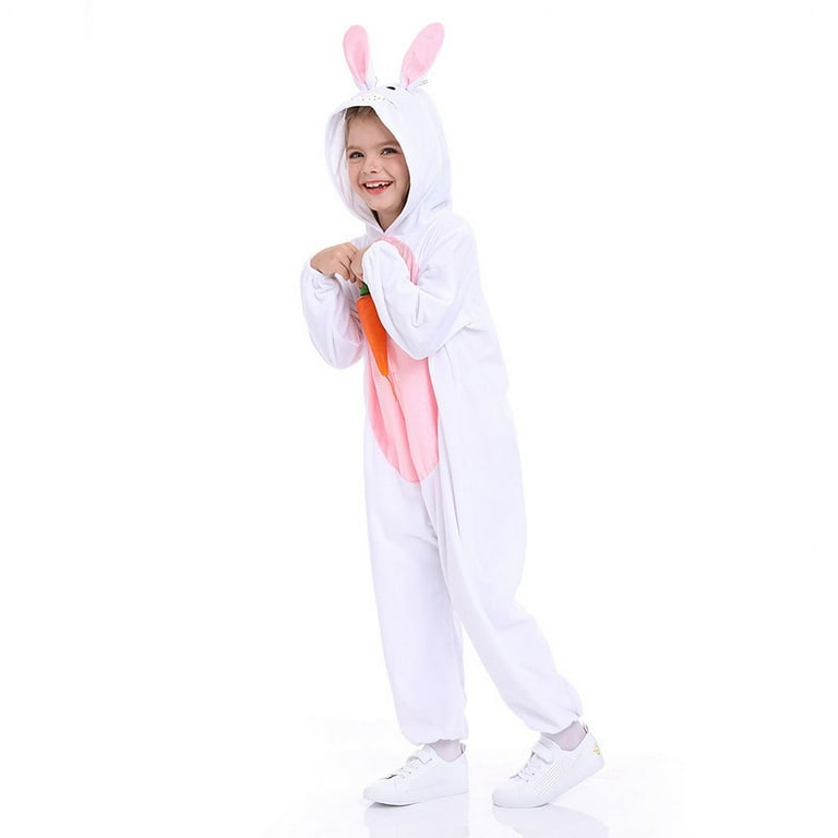 Kids Cute Plush Bunny Rabbit Costume Easter Rabbit Onesie for
