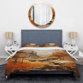 thumbnail image 3 of Designart "Bold horizon Canyon Desert IV" Landscapes Bedding Covert Set - Canyon Orange Traditional Bed Set With 2 Shams, 3 of 6