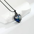 thumbnail image 3 of Crystal Heart Urn Necklace for Ashes Rose Flower Cremation Jewelry Crystal Ashes Urn Necklace Heart Remembrance Condolence Gift Memorial Jewelry Gifts for Women, 3 of 7