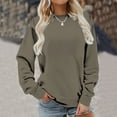 thumbnail image 4 of Meichang Women's Casual Crew Neck Sweatshirt Loose Comfy Long Sleeve Pullover Tops Basic Solid Y2K Sweatshirt, 4 of 6