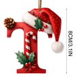 thumbnail image 2 of Qjidjing 1Pc Christmas Initial Letter Ornaments, Acrylic Personalized Letter Hanging Pendants, DIY Trimmings, for Xmas Tree, Winter Holiday Gifts, 2 of 7