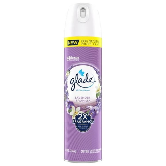Glade 8.3 oz Lavender & Vanilla Scent Air Freshener Aerosol, Pack of 6