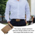 thumbnail image 5 of BESTYASH Belt Buckles Men Businessman Rectangular Simple and Black Specular Design Light Brown 1Pcs, 5 of 5