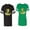 Men Black / Women Green, variant on Cobra King Queen Matching Couple Cotton Jerseys (Men Black / Women Pink) (Men XXL / Women XXL)