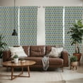 thumbnail image 2 of Ambesonne Moroccan Window Curtains, Hexagon Stars Pattern, Each 28" W x 84" L, Green Blue Black, 2 of 5