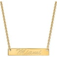 thumbnail image 1 of Ss/Gold Plated Gp Miami University Bar Necklace Made In United States gp034mu-18, 1 of 5