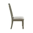 thumbnail image 2 of Contemporary Dining Room Set Of 4 Chair Beige Linen & Weathered Oak Finish Chair, 2 of 3