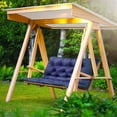 thumbnail image 5 of SQDWYGG Outdoor Swing Cushions with Backrest, 2 or 3 Person Seat Bench Replacement Waterproof Cushion for Outdoor Patio Porch Garden Furniture Swing Chair,Navy Blue,59x39.4in, 5 of 5