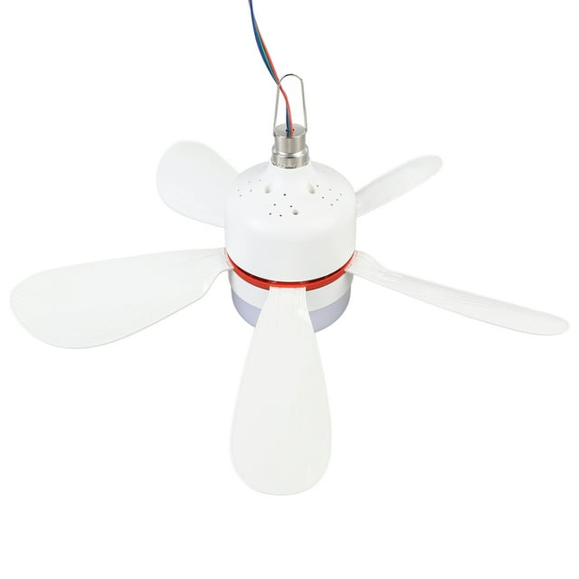 Ventilador Colgante de Campamento, Ventilador de Techo Portátil de 16.5 Pulgadas Con Luz 2 en 1 para Pesca Interior Al Aire Libre