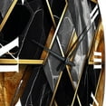 thumbnail image 5 of Designart "Marble Granite Agate with Gold Accents XVII" Modern Geometric Oversized Wall Clock, 5 of 5