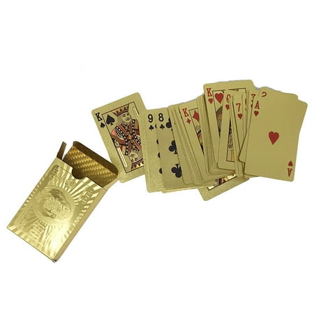 UPC: 0691034058572 | Luxury 24K Gold Foil Poker Playing Cards Deck Carta de Baralho with Box Good