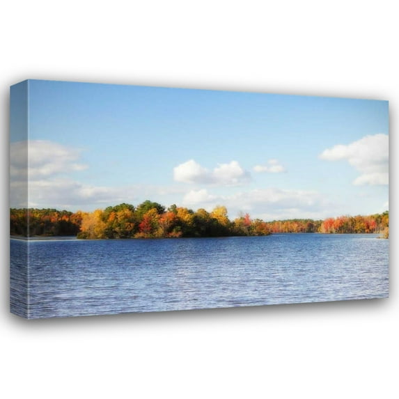 Alan Hausenflock 18x13 Gallery Wrapped Canvas Wall Art Titled - Greenwood Lake IV