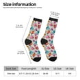 thumbnail image 6 of Uemuo Skulls and Roses Pattern Women's Crew Socks, Soft Durable Breathable Moisture-Wicking with Odor Control Cotton socks, 6 of 9