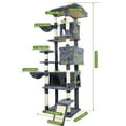 thumbnail image 2 of 84 in dark gray cat tree tower with large condo sisal scratching post big hammock and top platform, 2 of 2
