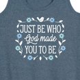 thumbnail image 3 of Instant Message - Just Be Who God Made You To Be - Women's Racerback Tank Top, 3 of 6