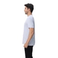 thumbnail image 4 of Zfeel Men's Dry Fit Short Sleeve Poly Shirt, Crewneck Comfortable Tee, Moisture Wicking, Silver, 2XL, 4 of 5