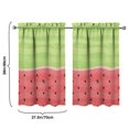 thumbnail image 4 of Summer Fruit Print Window Treatment Panels 2 PCS - 27.5Wx39L Inch Tropical Watermelon & Sunshine Tier Curtains, Semi-Sheer Rod Pocket Curtains for Small Windows, 4 of 4