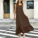thumbnail image 5 of TaTaai Women's Spring Summer Solid Color Round Neck Sleeveless Backless Lace-Up Dress Casual Elegant Long Dress Gift, 5 of 7